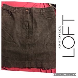 Ann Taylor Loft Black Jean Skirt Size 14